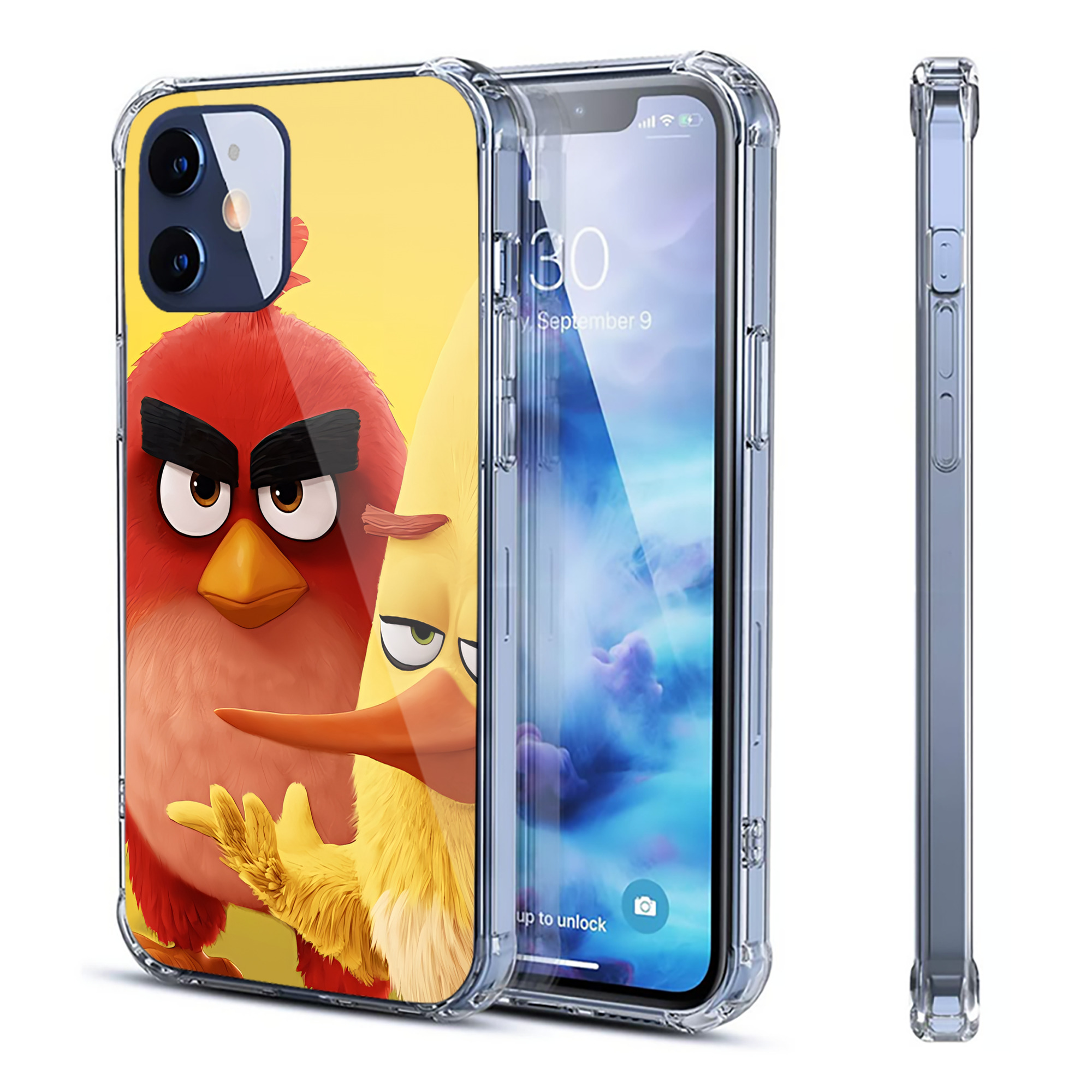 （画像用） Angry Birds アングリーバード 【iPhone 12シリーズ対応】透明スマホケース（クリアソフトケース）